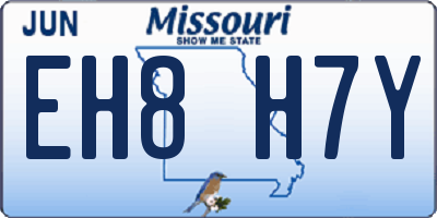 MO license plate EH8H7Y