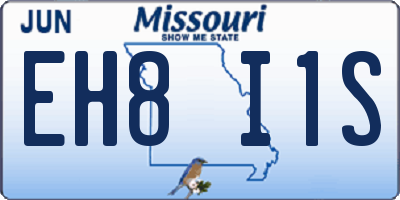 MO license plate EH8I1S