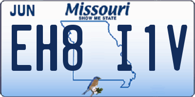 MO license plate EH8I1V