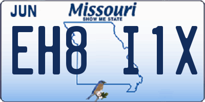MO license plate EH8I1X