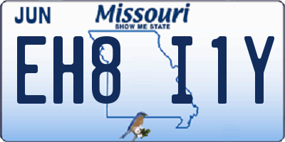 MO license plate EH8I1Y