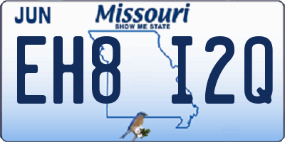 MO license plate EH8I2Q