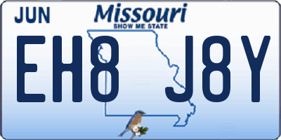 MO license plate EH8J8Y