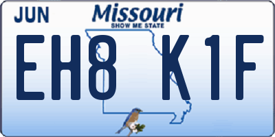 MO license plate EH8K1F