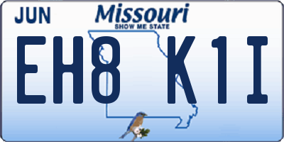 MO license plate EH8K1I