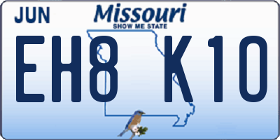 MO license plate EH8K1O