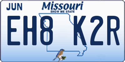 MO license plate EH8K2R