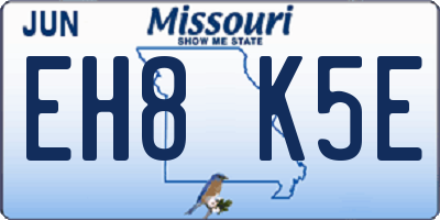 MO license plate EH8K5E