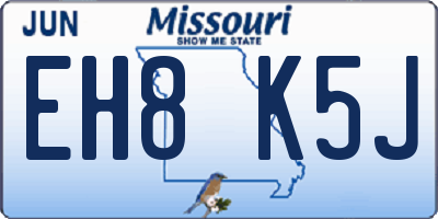 MO license plate EH8K5J