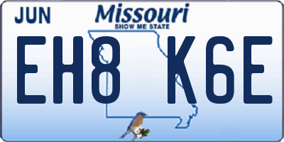 MO license plate EH8K6E