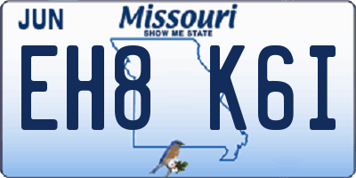 MO license plate EH8K6I