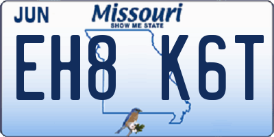 MO license plate EH8K6T