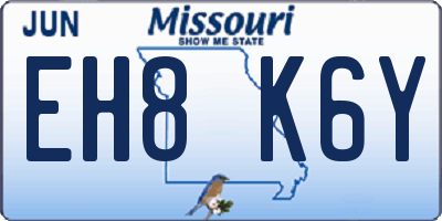 MO license plate EH8K6Y