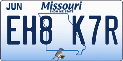 MO license plate EH8K7R