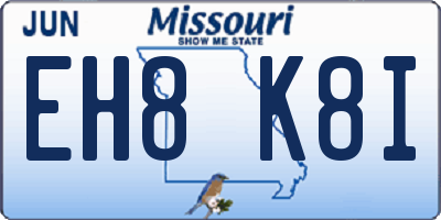 MO license plate EH8K8I