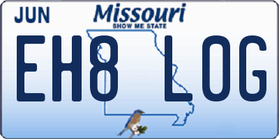 MO license plate EH8L0G