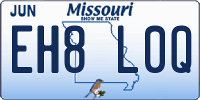 MO license plate EH8L0Q