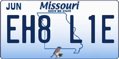 MO license plate EH8L1E
