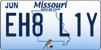 MO license plate EH8L1Y