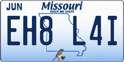 MO license plate EH8L4I