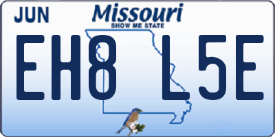 MO license plate EH8L5E