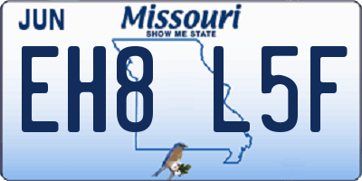 MO license plate EH8L5F