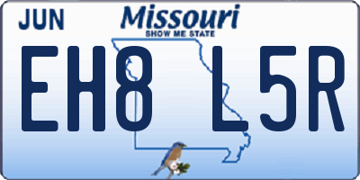 MO license plate EH8L5R