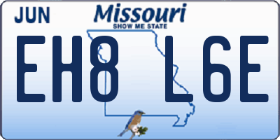 MO license plate EH8L6E