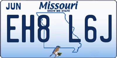 MO license plate EH8L6J