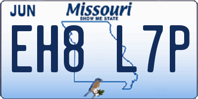 MO license plate EH8L7P