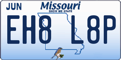 MO license plate EH8L8P