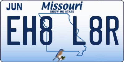 MO license plate EH8L8R