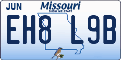 MO license plate EH8L9B