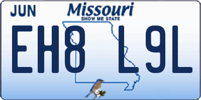 MO license plate EH8L9L