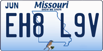 MO license plate EH8L9V
