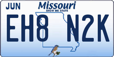 MO license plate EH8N2K