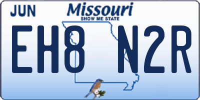 MO license plate EH8N2R