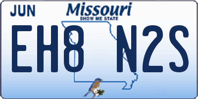 MO license plate EH8N2S