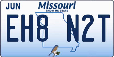 MO license plate EH8N2T