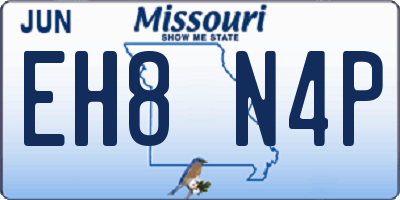 MO license plate EH8N4P