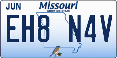 MO license plate EH8N4V
