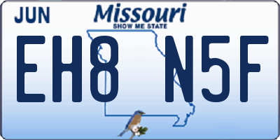 MO license plate EH8N5F