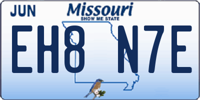 MO license plate EH8N7E