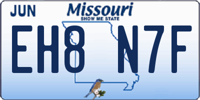 MO license plate EH8N7F