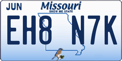 MO license plate EH8N7K