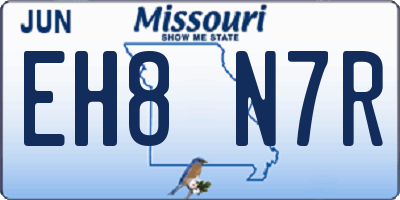 MO license plate EH8N7R