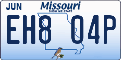 MO license plate EH8O4P