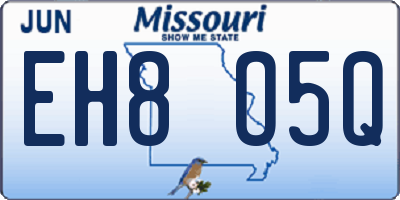 MO license plate EH8O5Q
