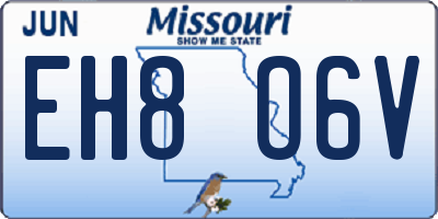 MO license plate EH8O6V