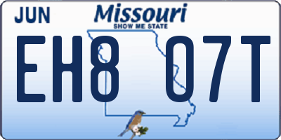 MO license plate EH8O7T